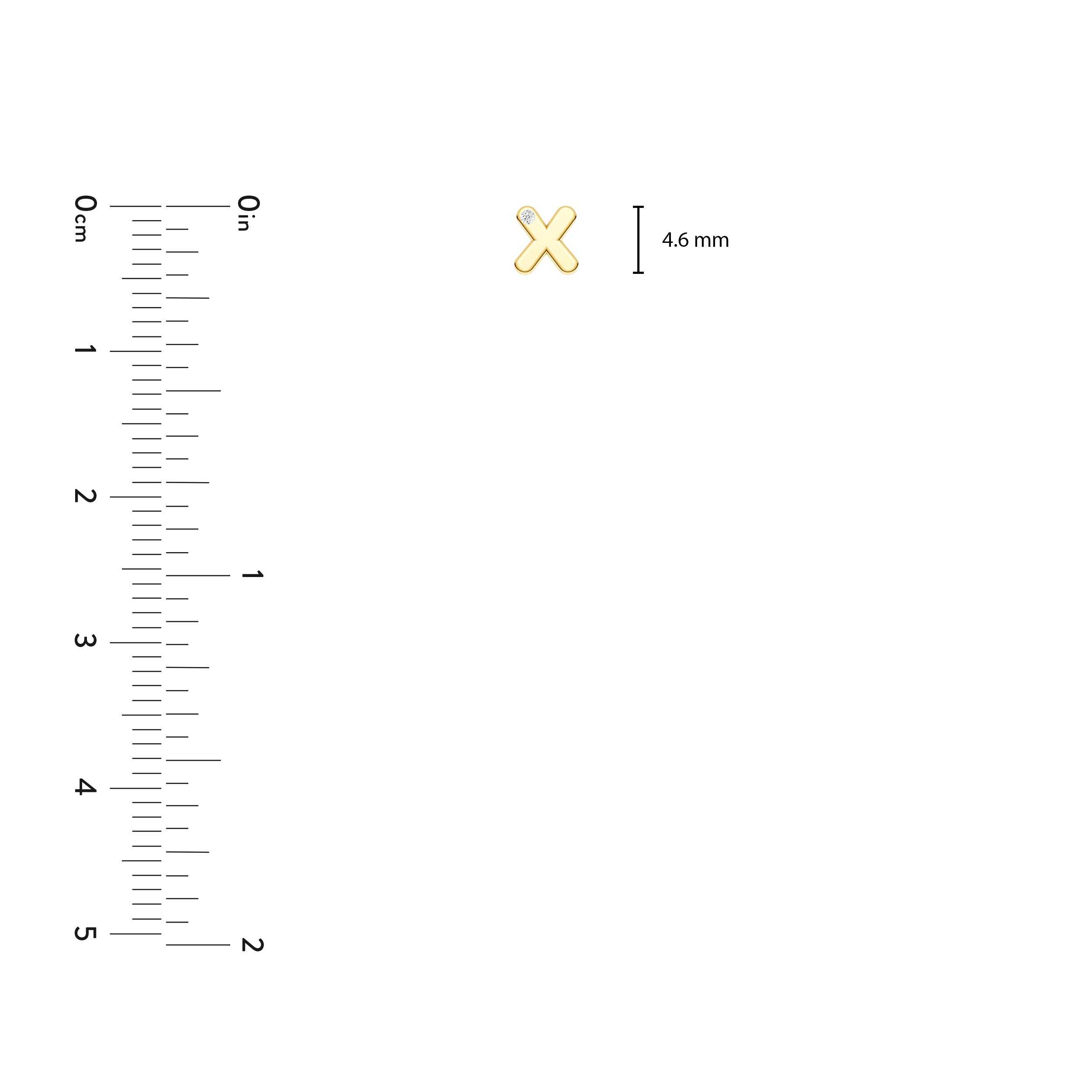 14kt yellow gold/measurement
