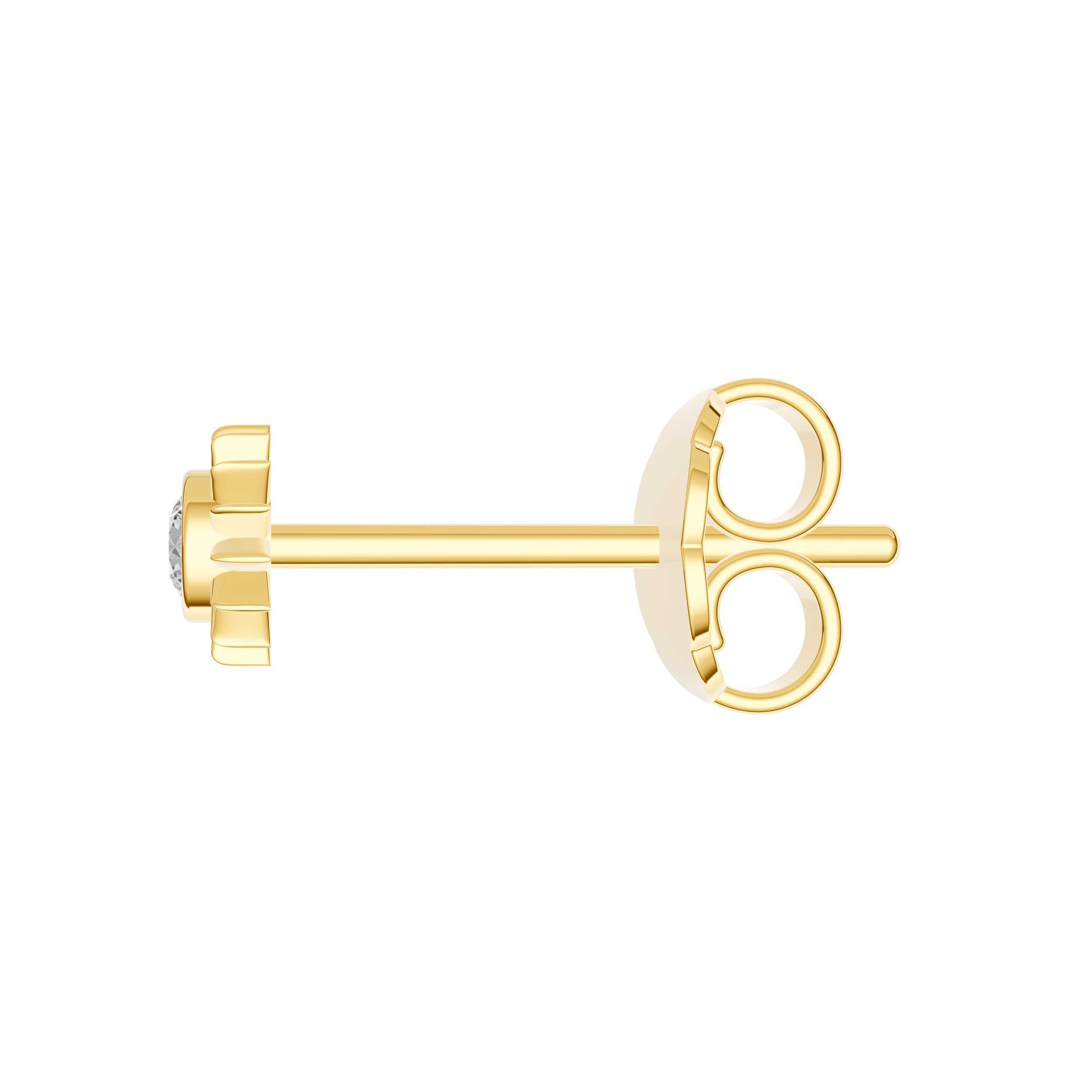 14kt yellow gold/side
