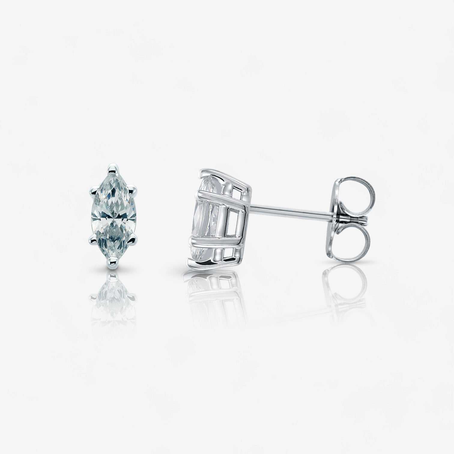 14kt white gold/18kt white gold/platinum/0.50/1.00/1.50/2.00/push-back/screw-back/jumbo-back/side