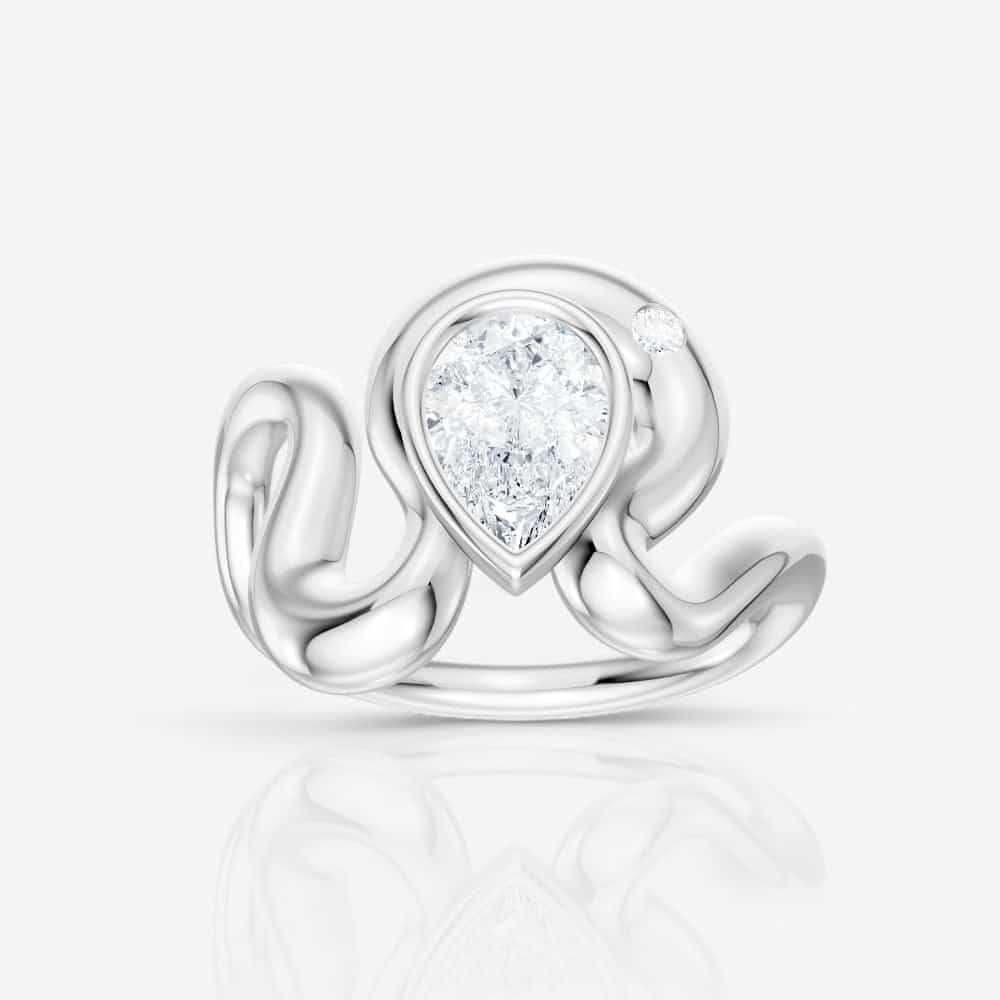 14kt white gold/side