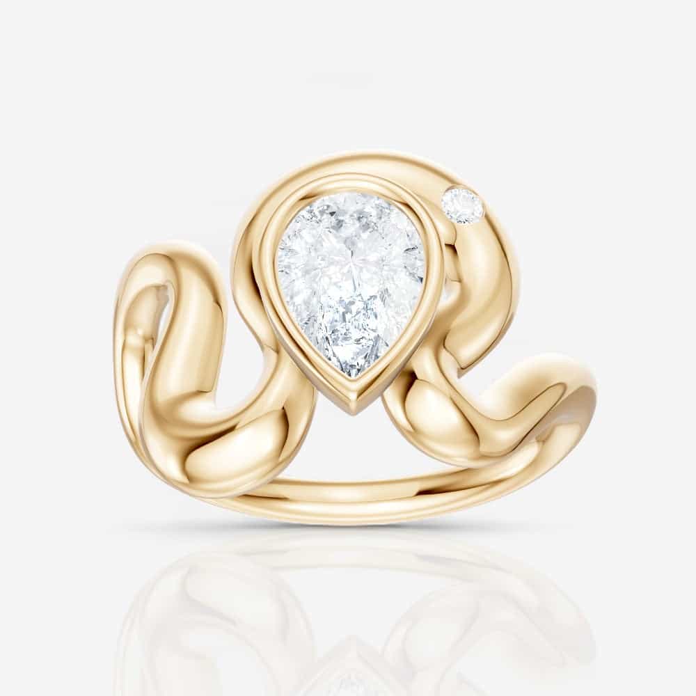 14kt yellow gold/side