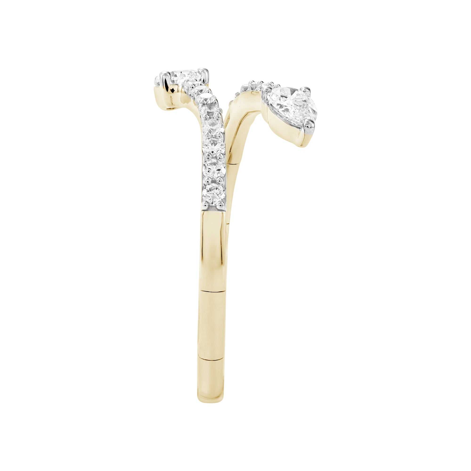 14kt yellow gold/7/side