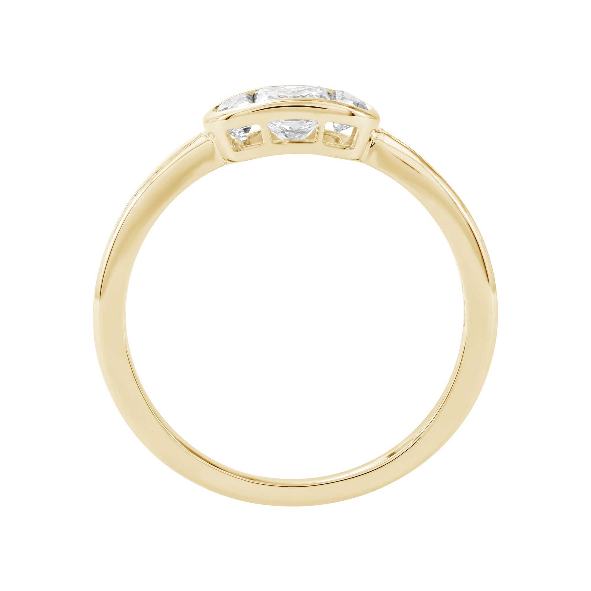 14kt yellow gold/7/front