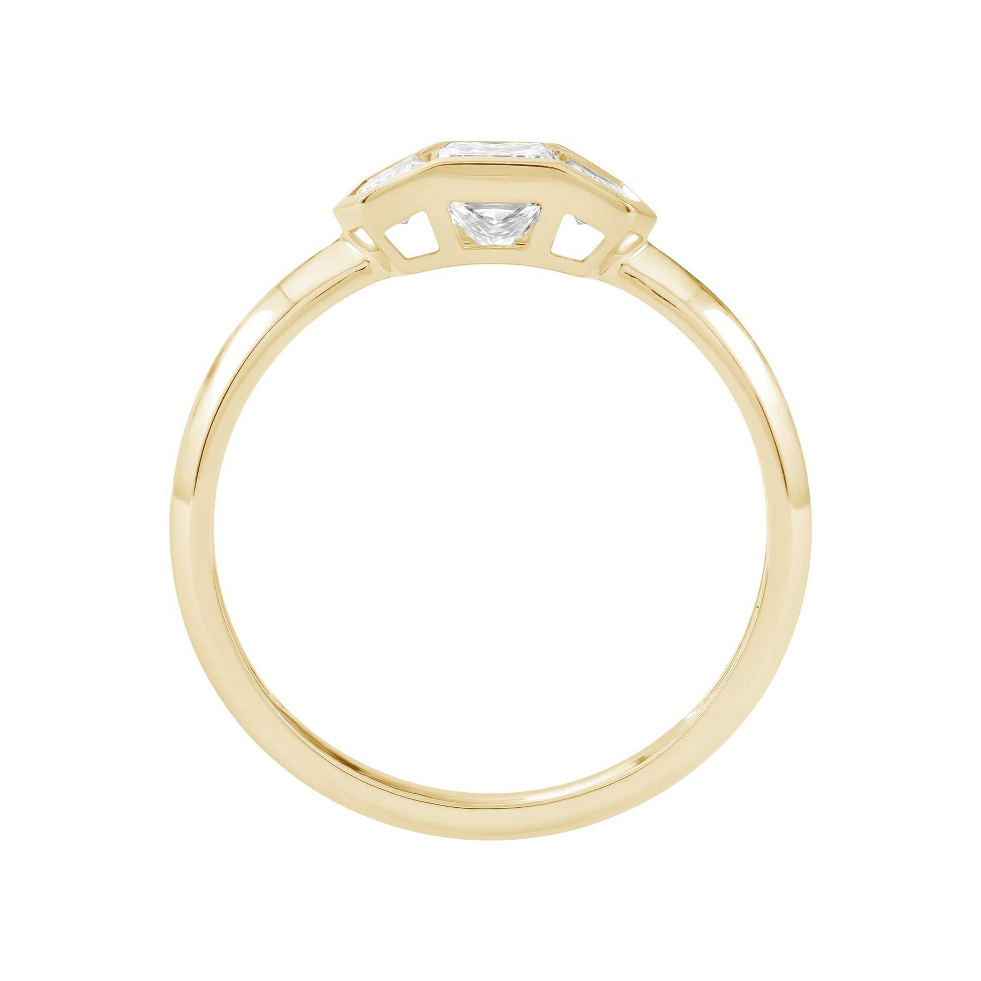 14kt yellow gold/7/front