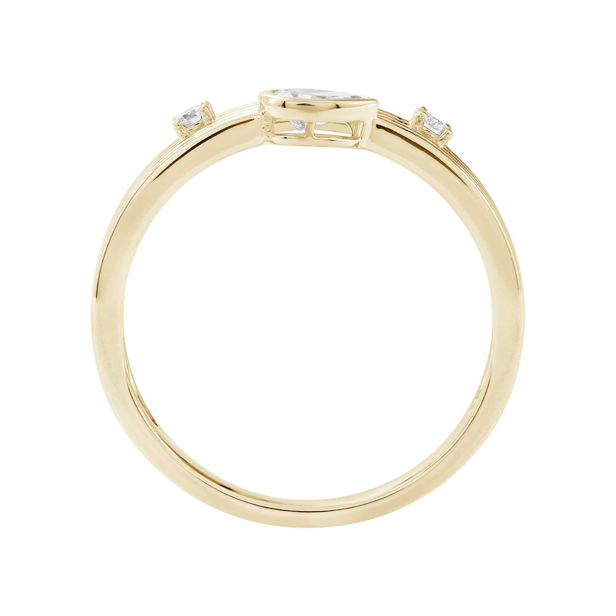 14kt yellow gold/7/front