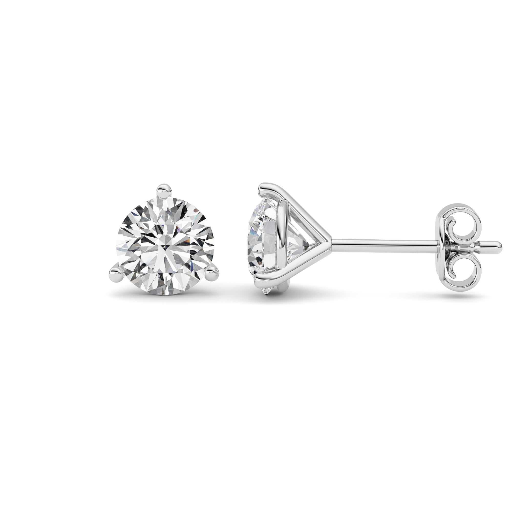 14kt white gold/4.50/push-back/side