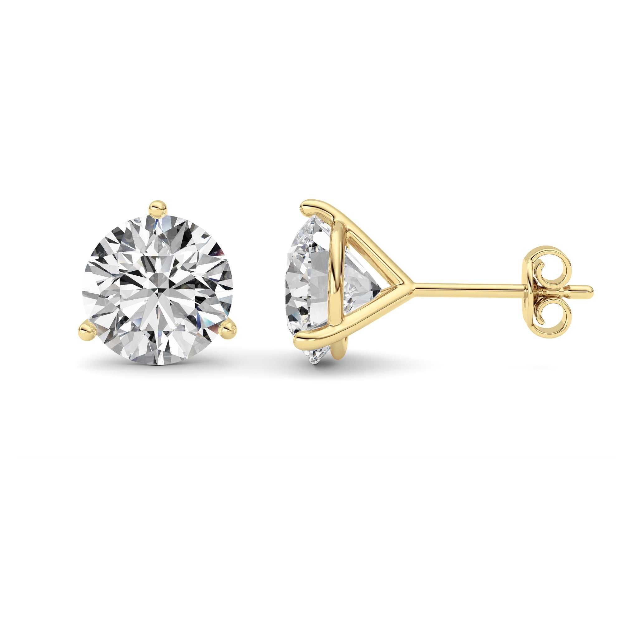 14kt yellow gold/6.00/push-back/side