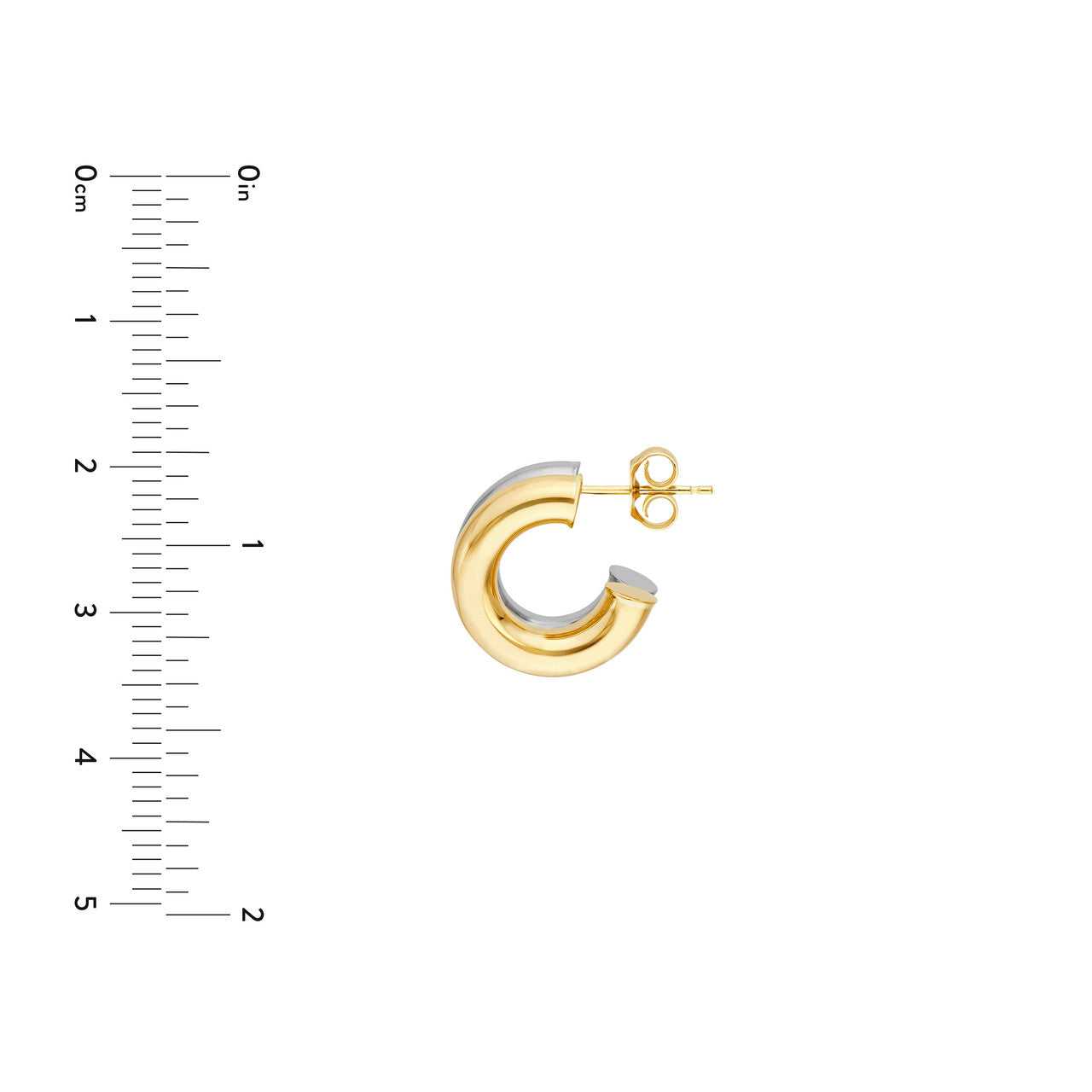 14kt Yellow Gold & 14kt White Gold/measurements