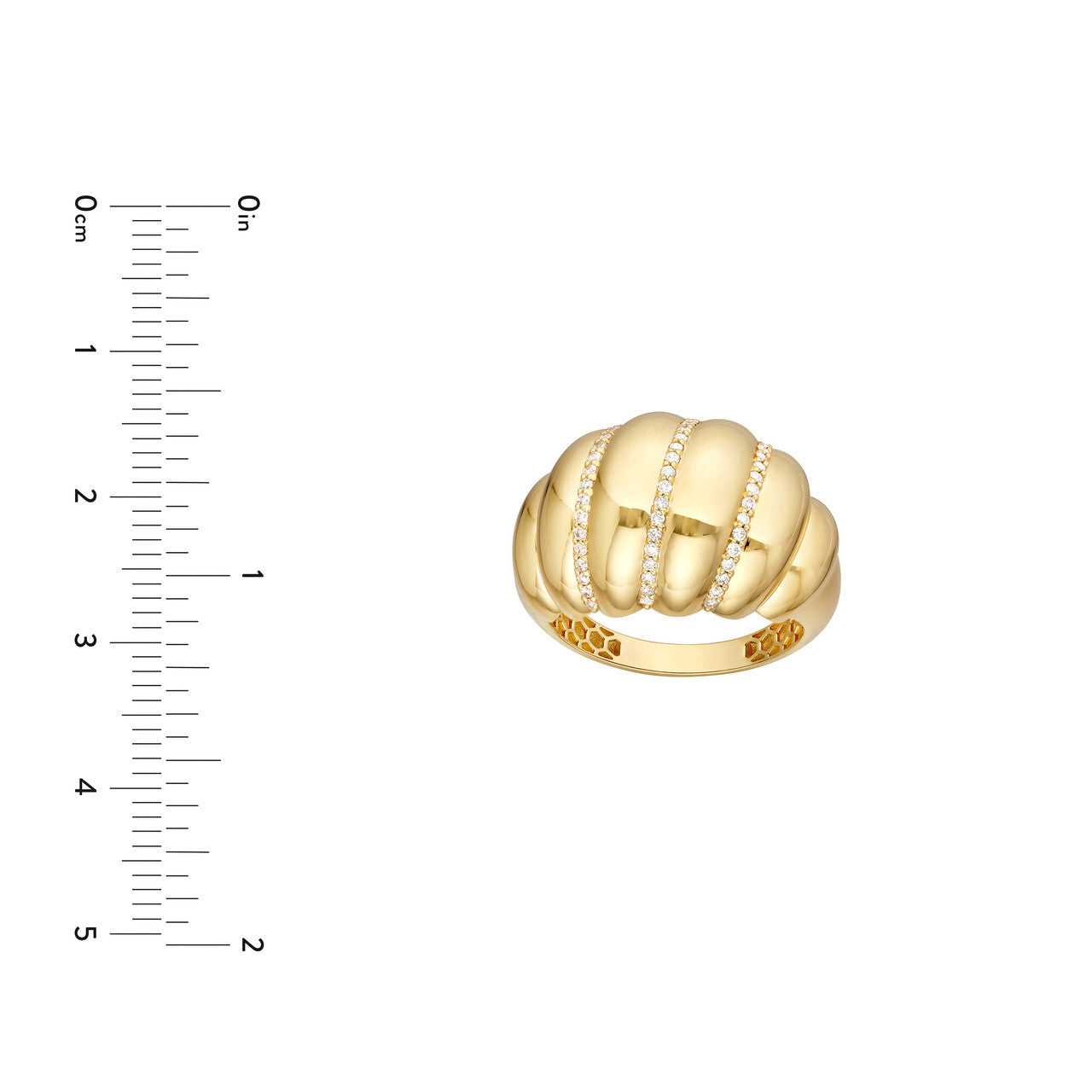 14kt yellow gold/measurements