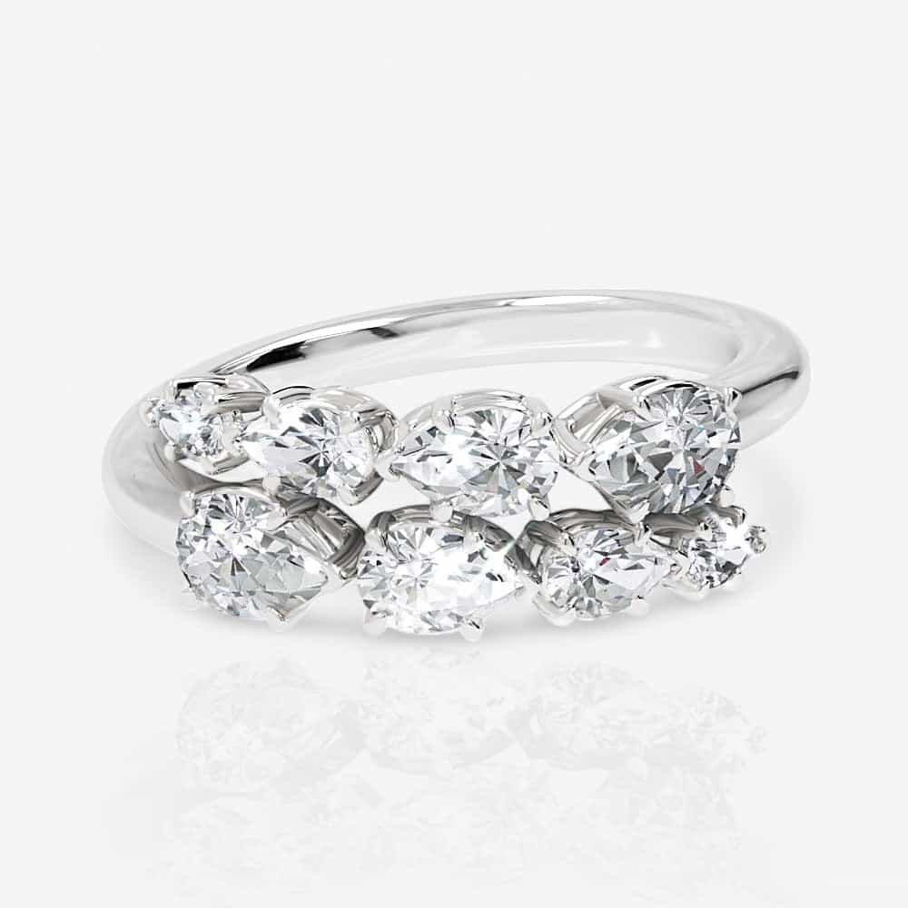 14kt white gold/18kt white gold/platinum/1.00/top
