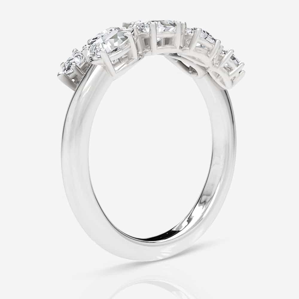 14kt white gold/18kt white gold/platinum/1.00/side