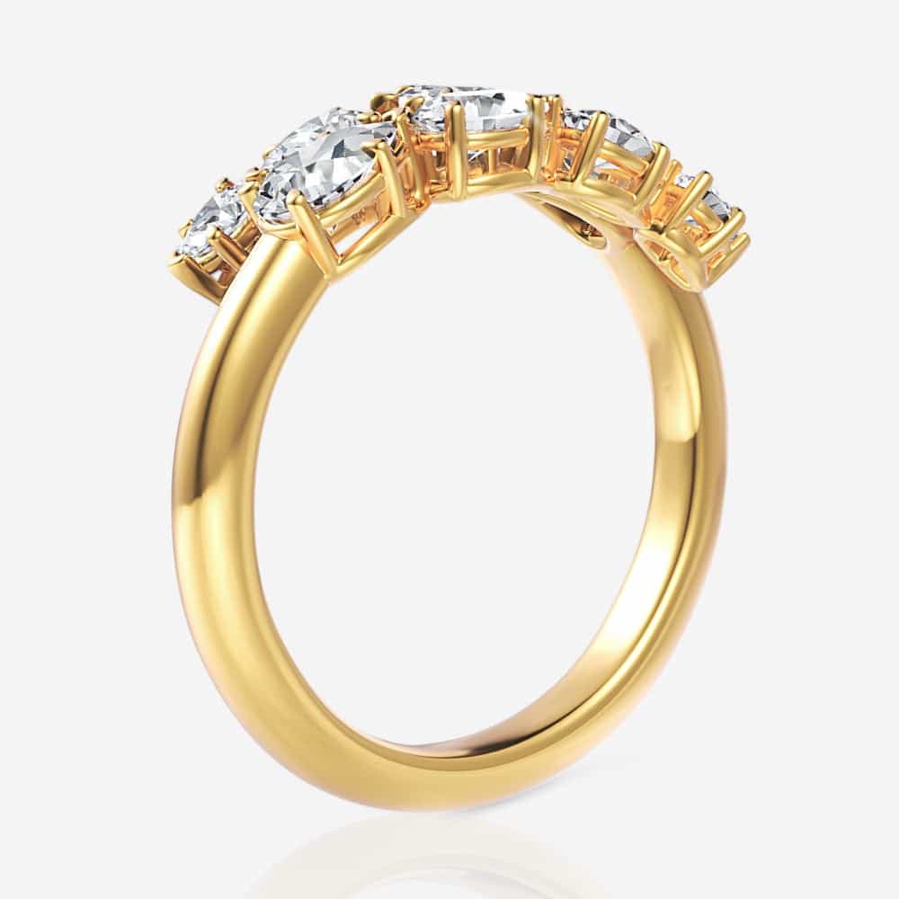 18kt yellow gold/1.00/side