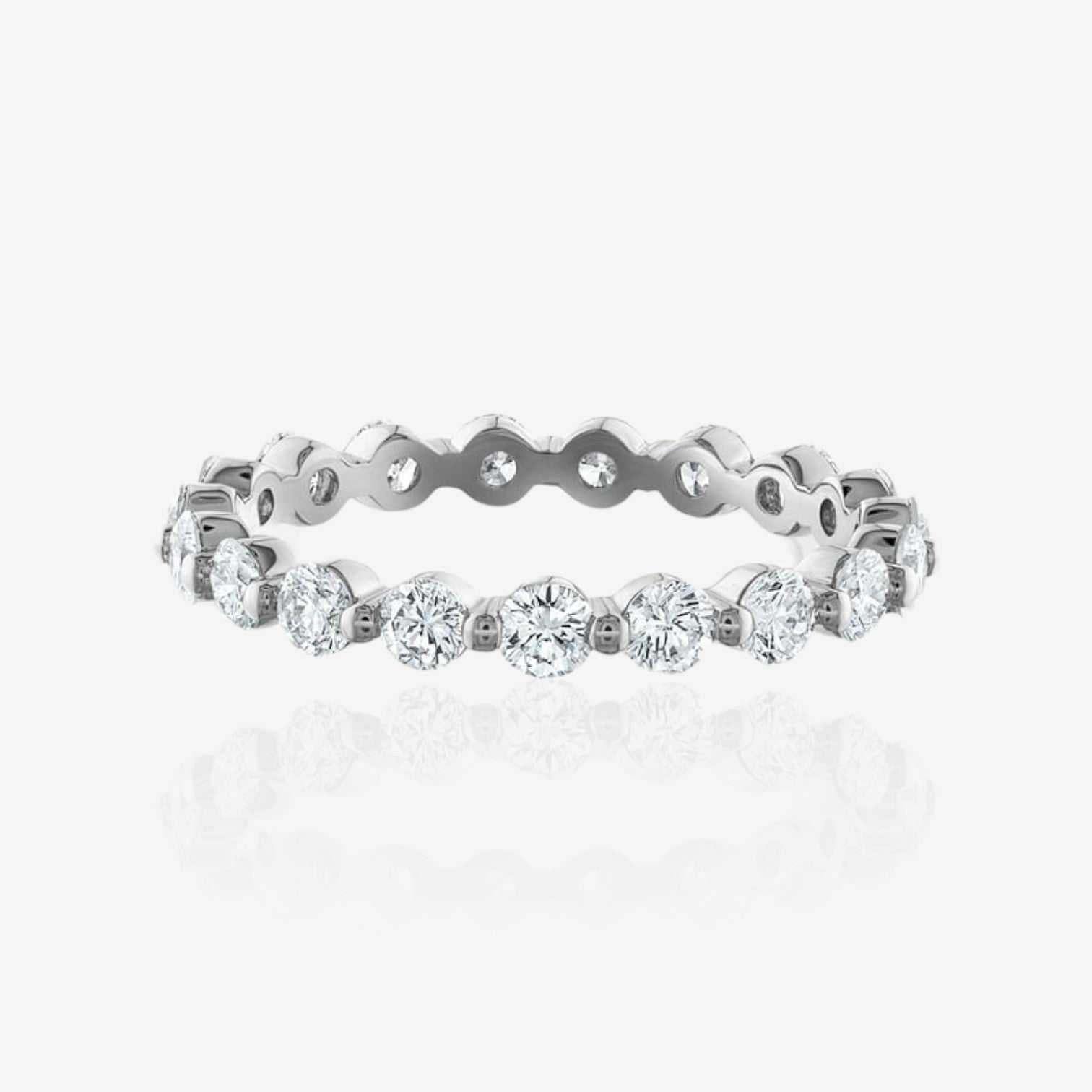 14kt white gold/18kt white gold/platinum/1.00/4/4.5/5/5.5/6/6.5/7/7.5/8/top