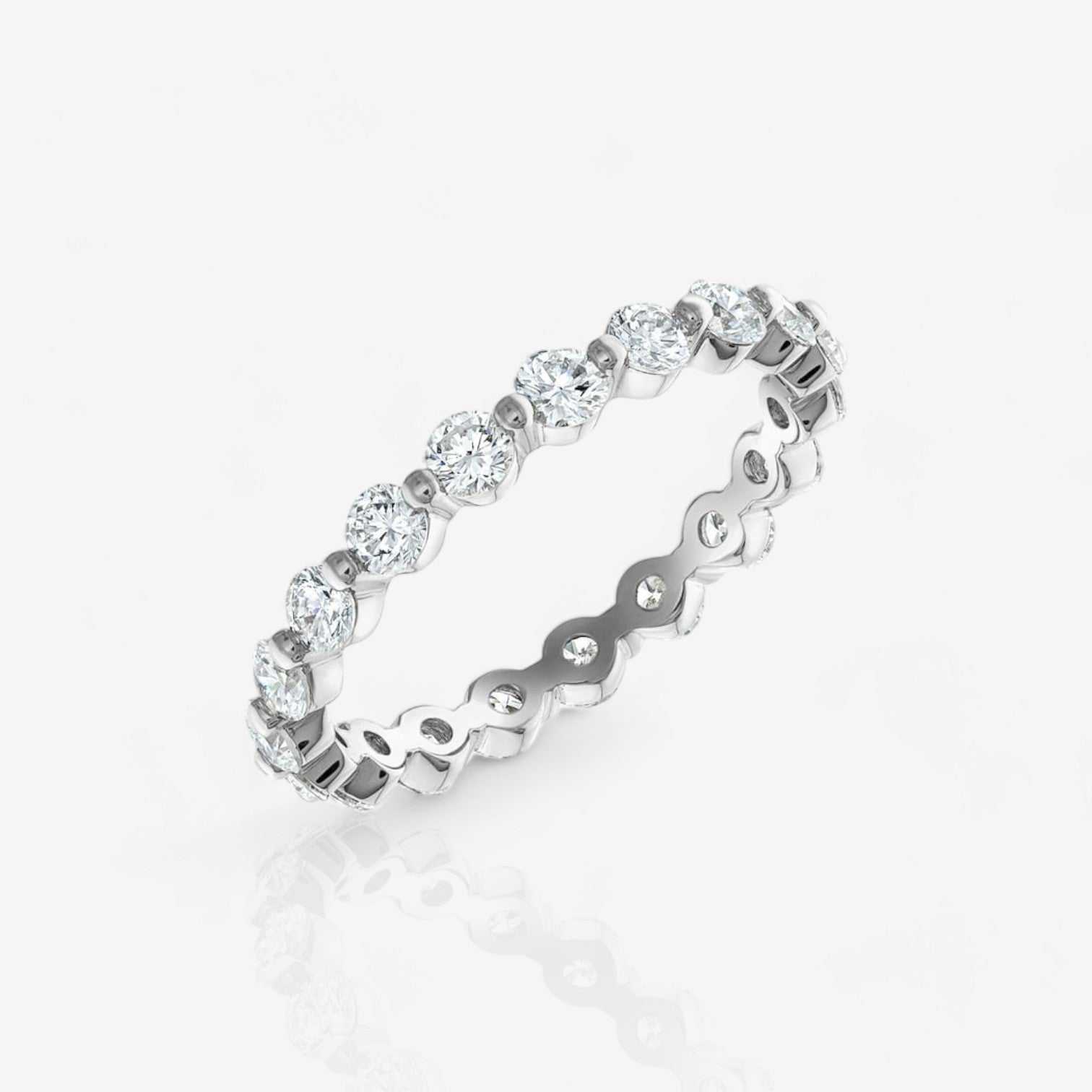 14kt white gold/18kt white gold/platinum/1.00/4/4.5/5/5.5/6/6.5/7/7.5/8/front