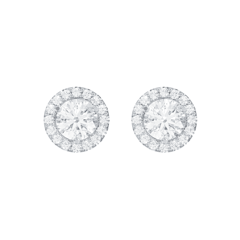 14kt white gold/18kt white gold/platinum/Fits 1.00 CTW Round Three-Prong Martini Studs/Fits 1.50 CTW Round Three-Prong Martini Studs/Fits 2.00 CTW Round Three-Prong Martini Studs /Fits 3.00 CTW Round Three-Prong Martini Studs/Fits 4.00 CTW Round Three-Prong Martini Studs/front
