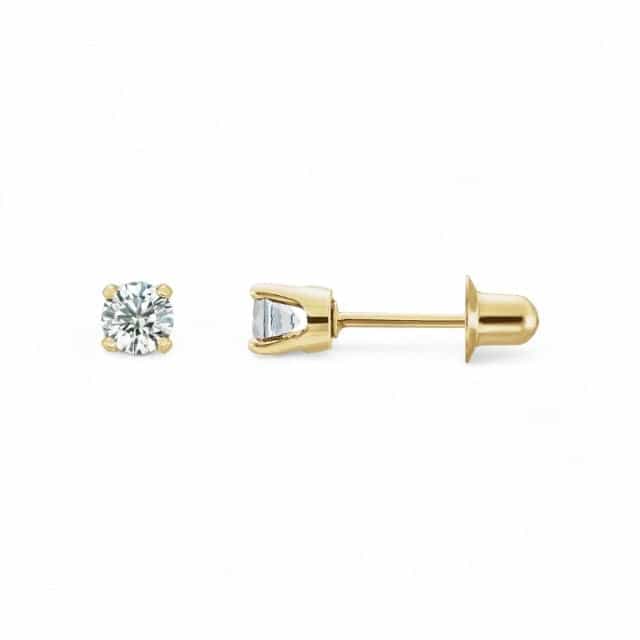 14kt yellow gold/April - Diamond/side