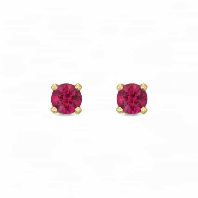 14kt yellow gold/July - Ruby/top