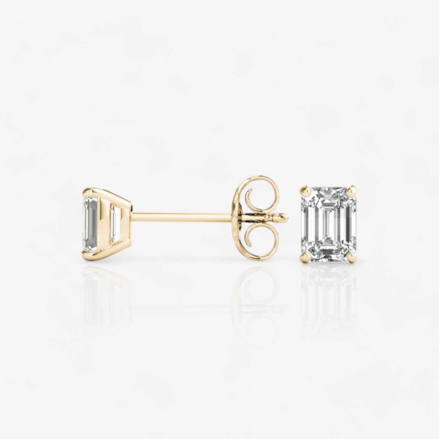 18kt yellow gold/0.60/0.80/1.00/push-back/screw-back/side