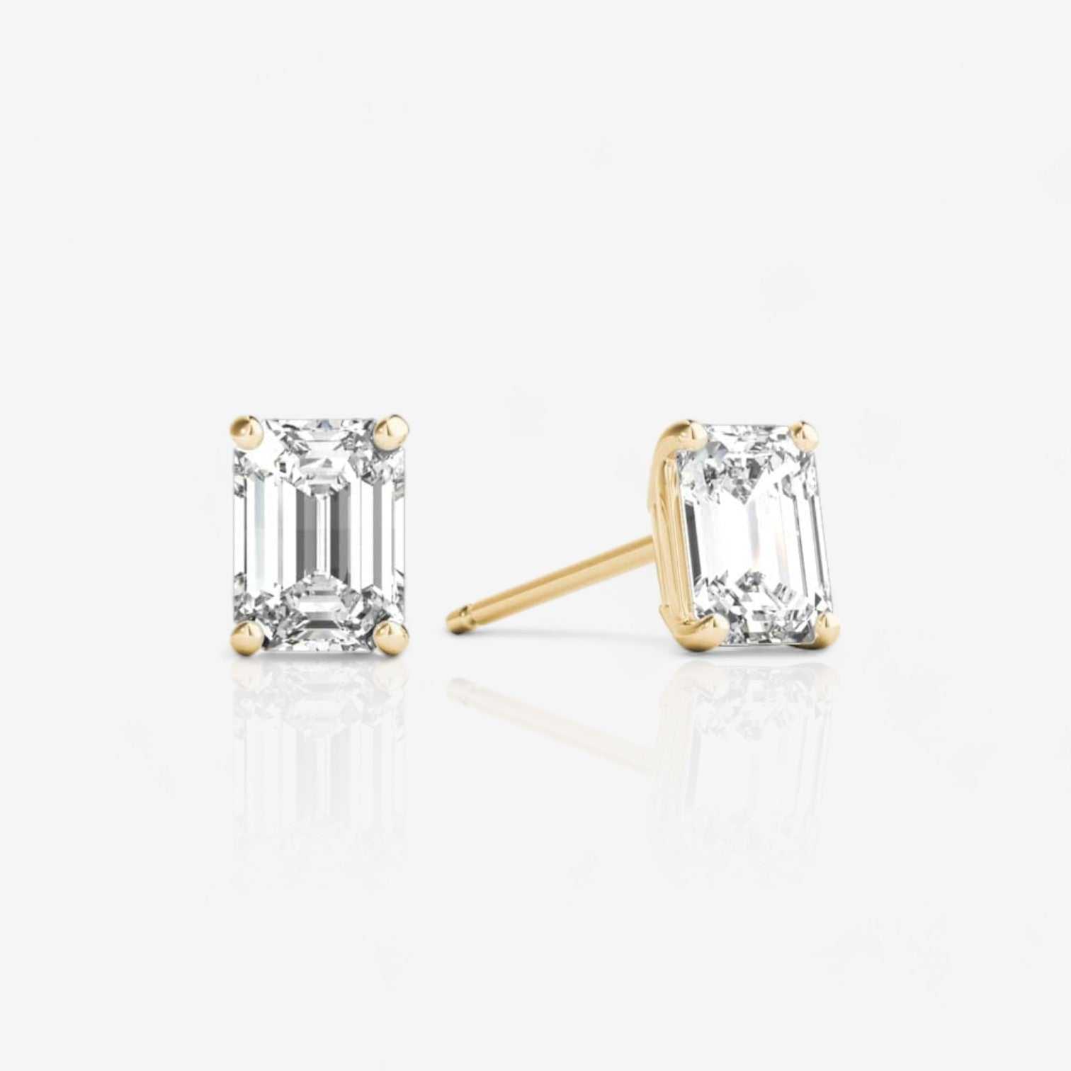18kt yellow gold/0.60/0.80/1.00/push-back/screw-back/top