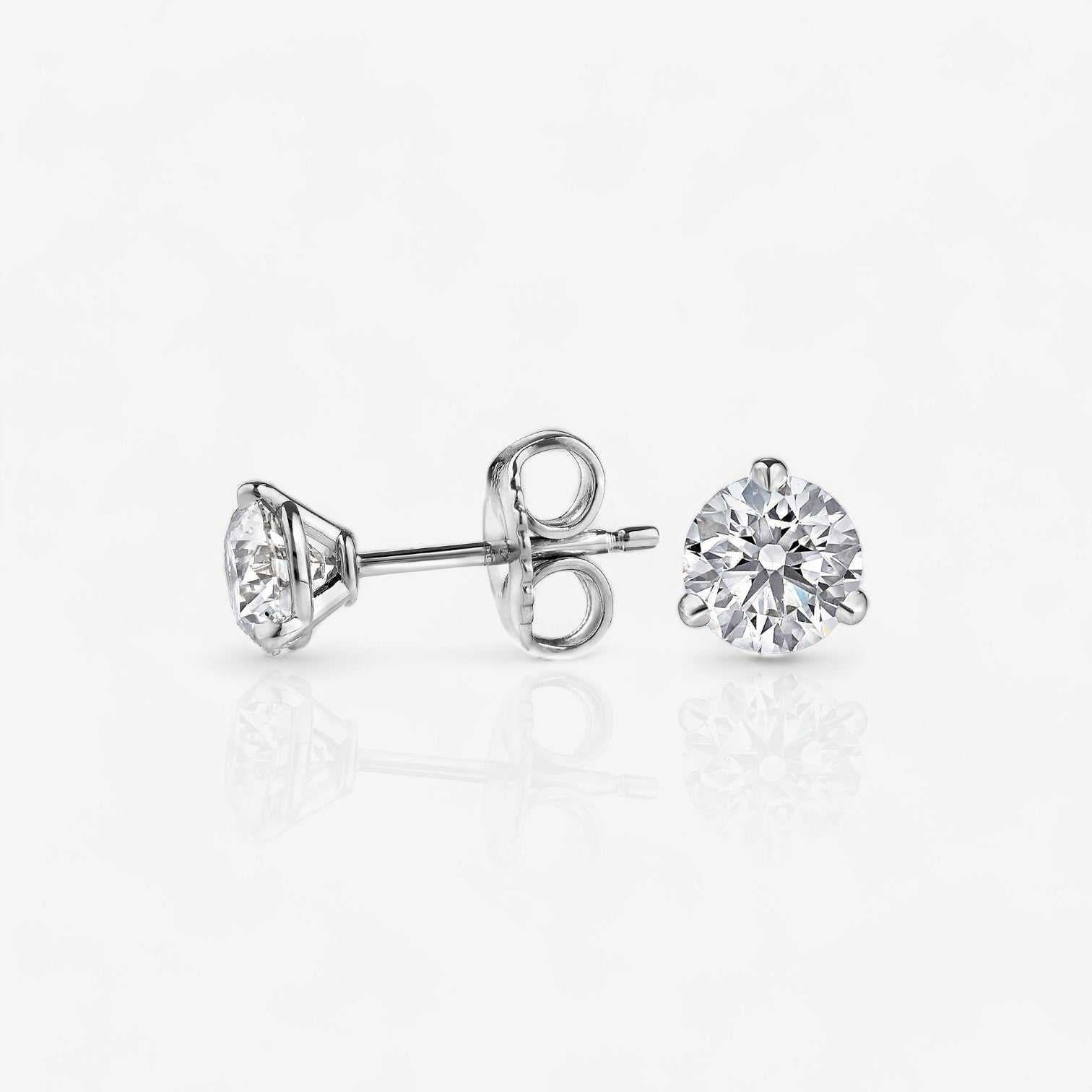 14kt white gold/18kt white gold/platinum/push-back/screw-back/jumbo-back/side