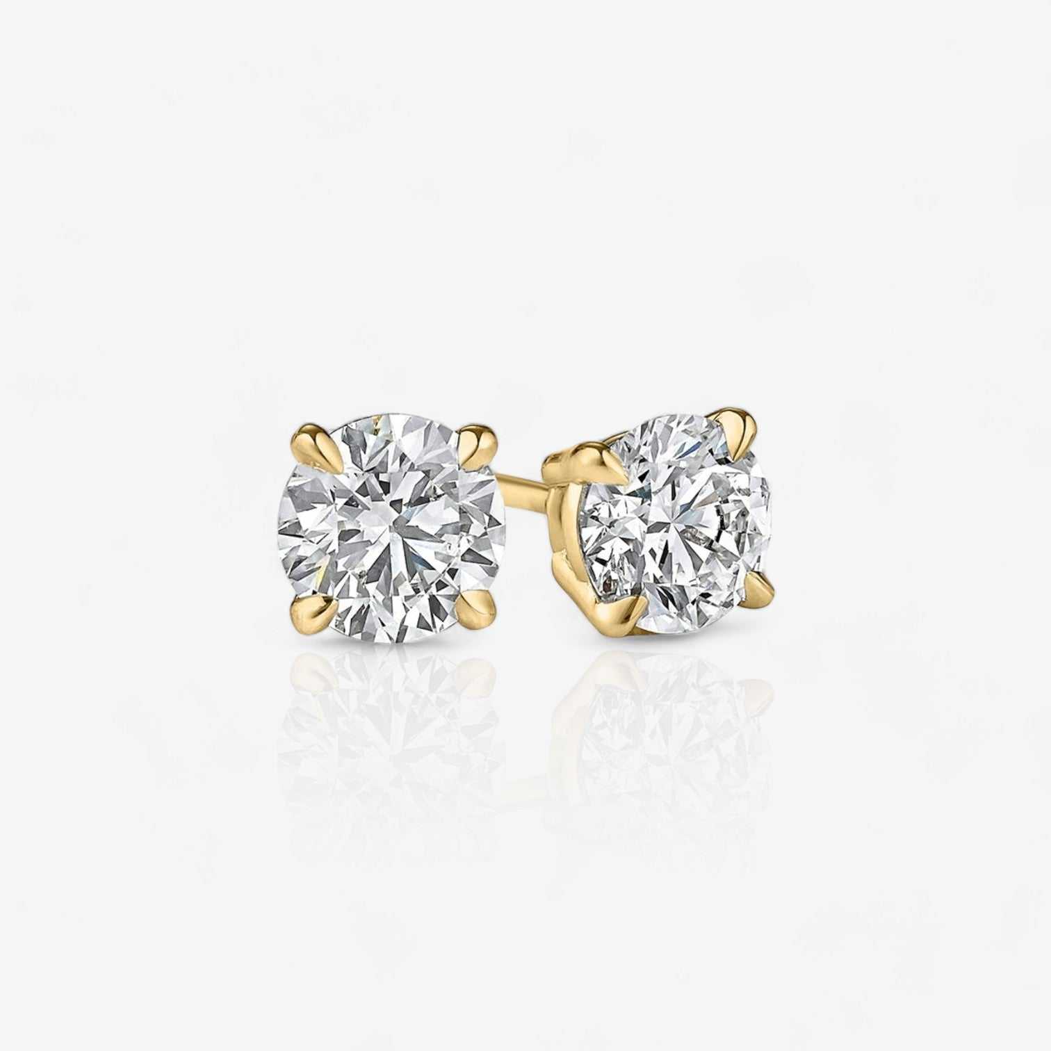 18kt yellow gold/0.25/0.33/0.50/0.75/1.00/1.50/2.00/2.50/Push-back/screw-back/jumbo-back/top