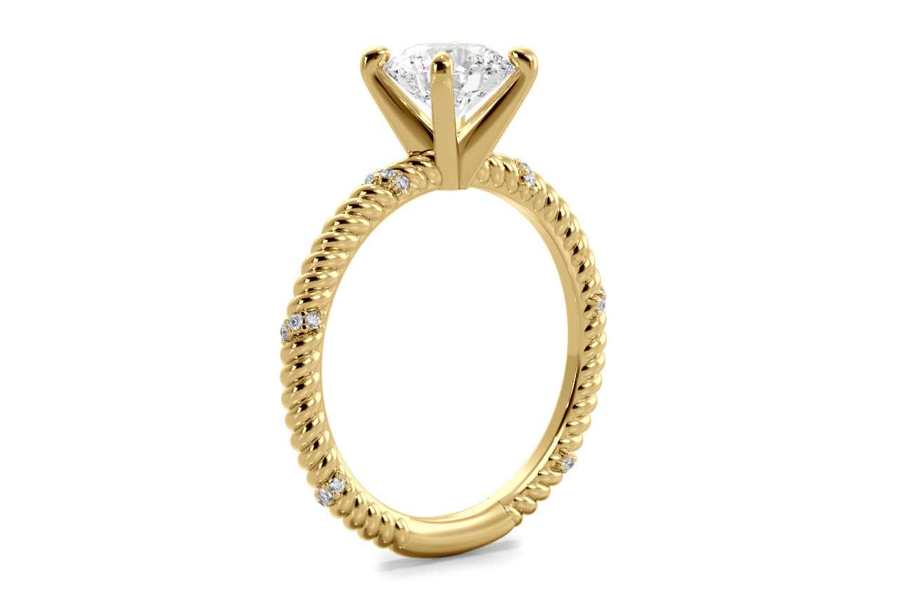 18kt yellow gold/round/princess/cushion/side