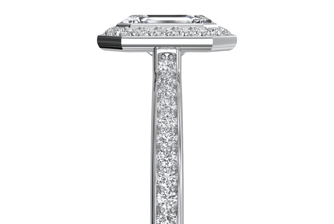 18kt White Gold / Emerald / Side