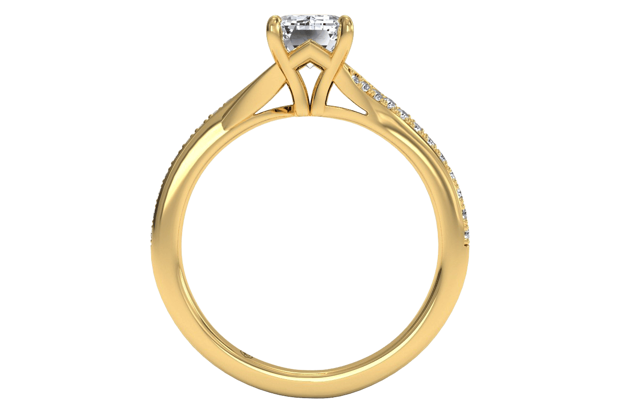 18kt Yellow Gold / Emerald / Front