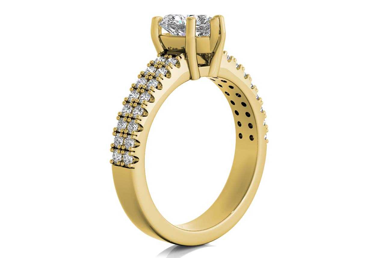 18kt yellow gold/heart/side