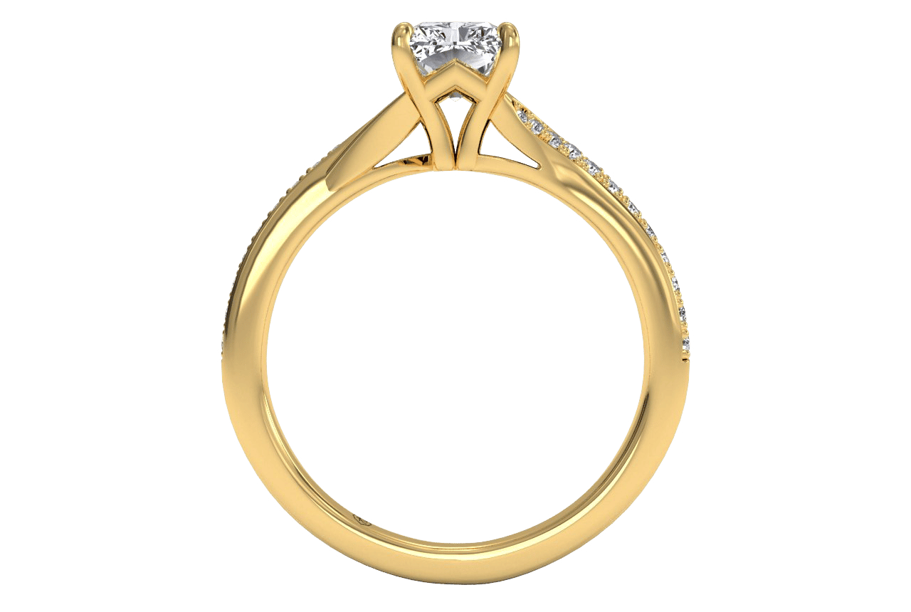 18kt Yellow Gold / Radiant / Front