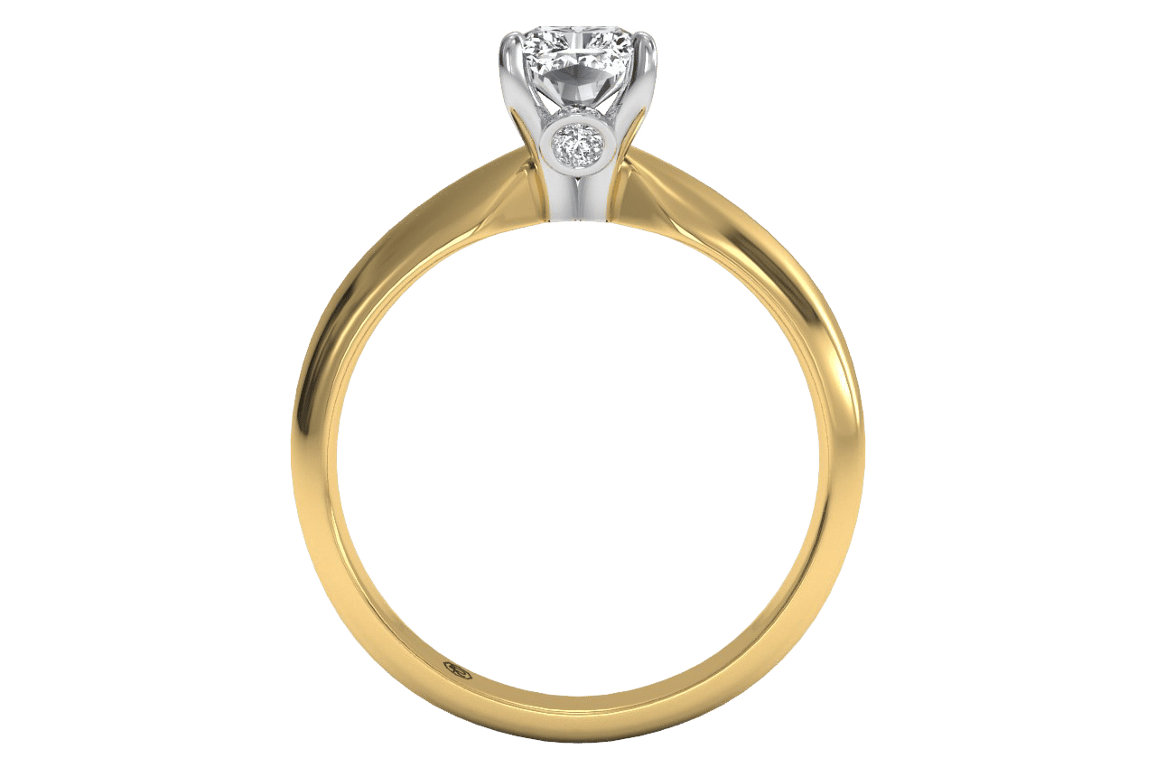 18kt yellow gold/radiant/front