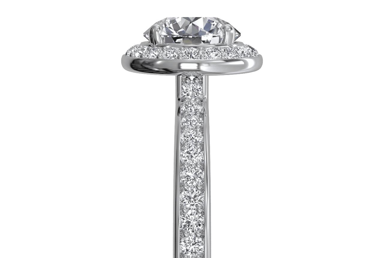 18kt white gold/round/side