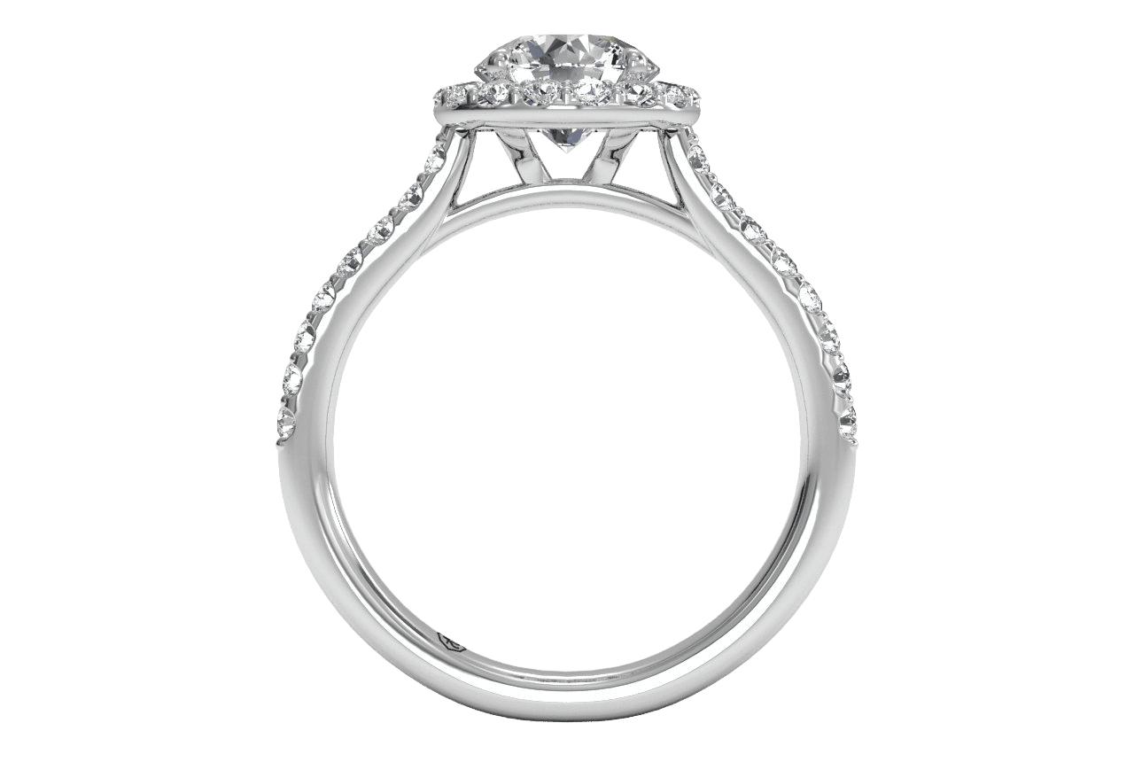 14kt white gold/18kt white gold/platinum/Round / Front