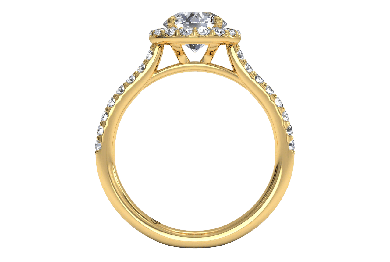 18kt Yellow Gold / Round / Front