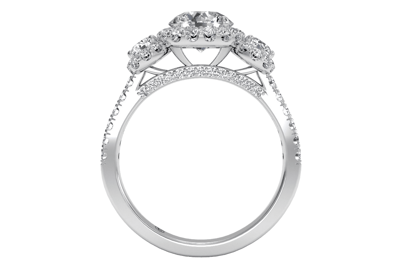14kt white gold/round/front