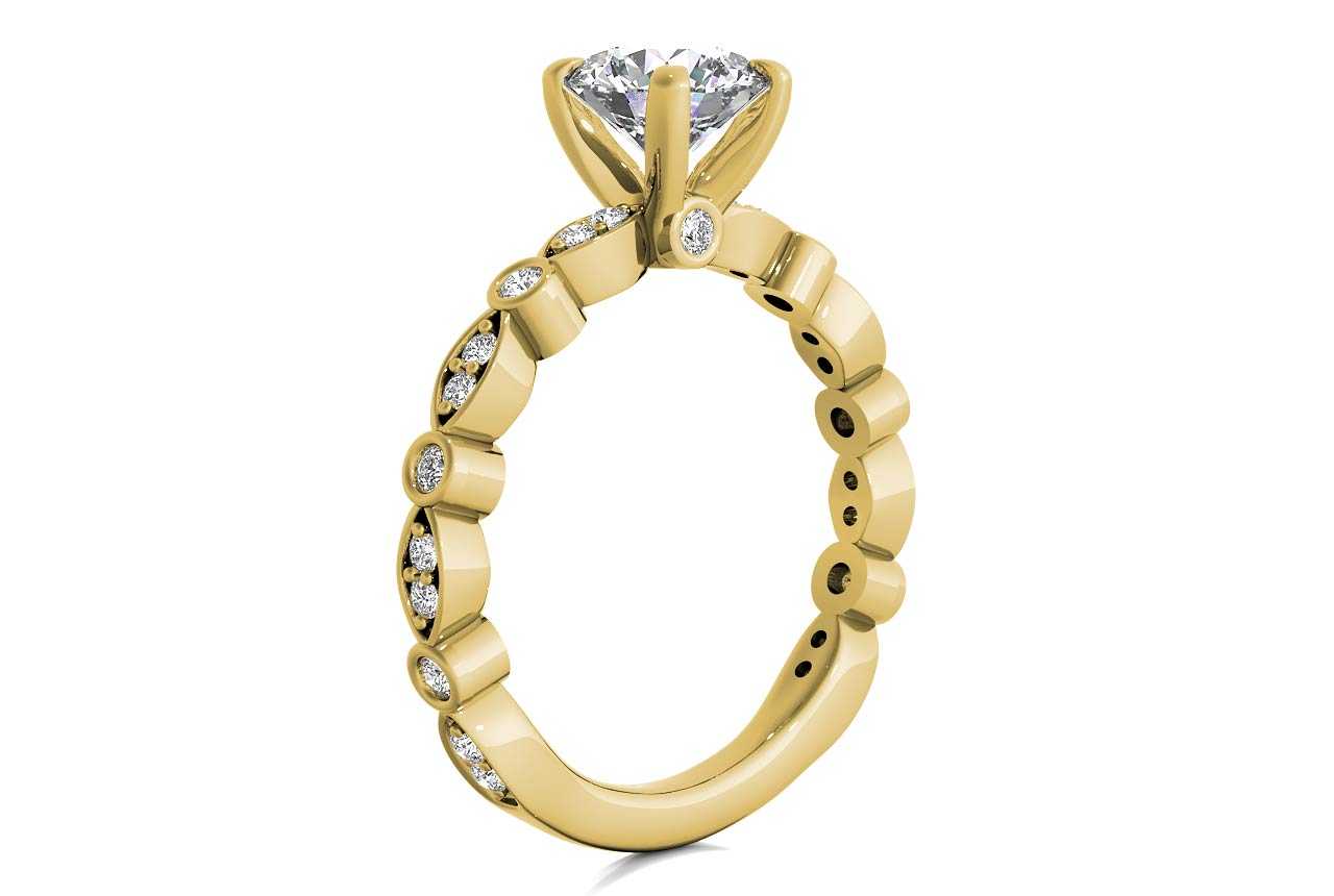 18kt Yellow Gold / Round / Front