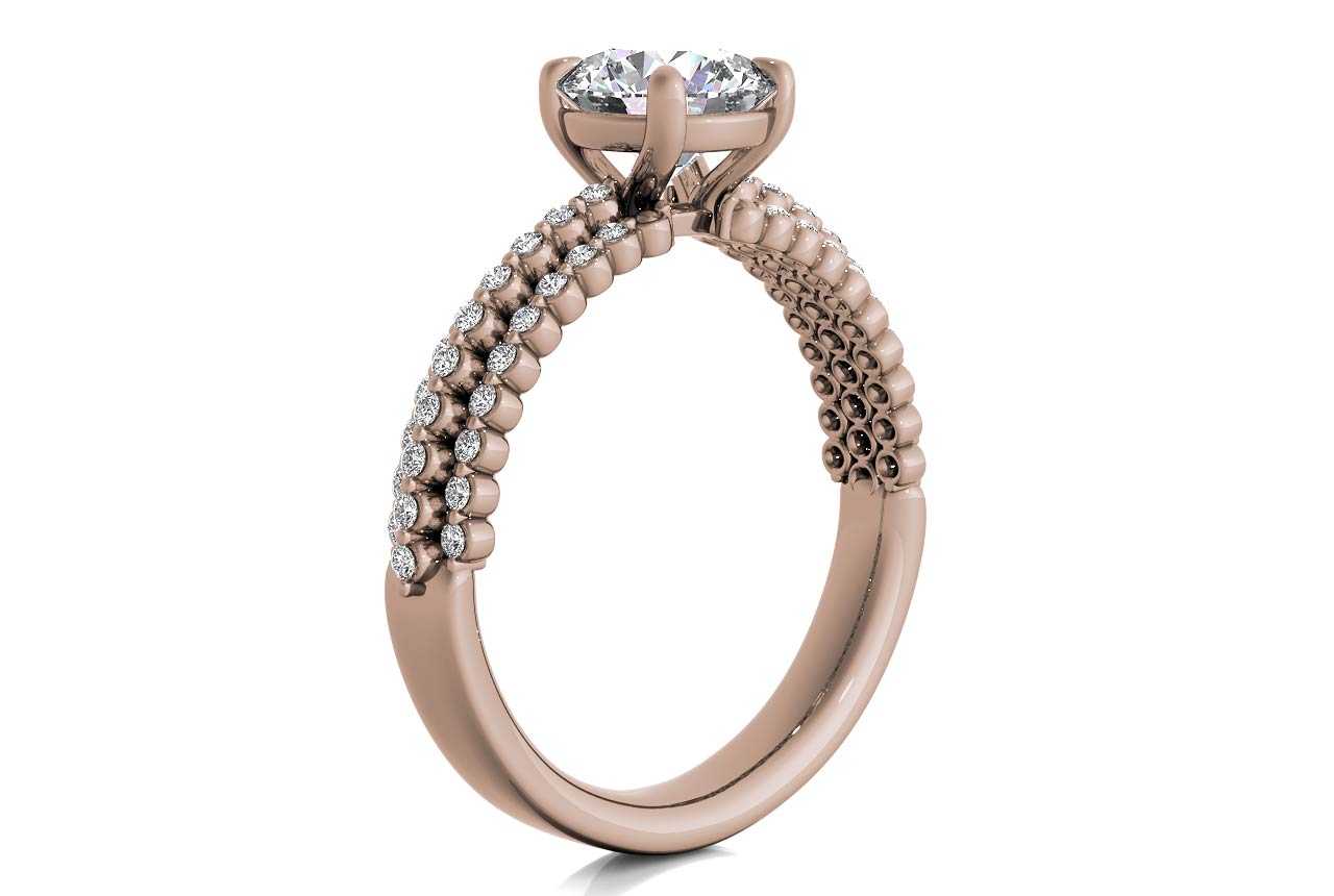18kt Rose Gold / Round / Front