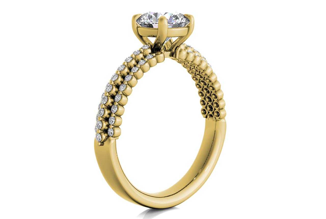 18kt Yellow Gold / Round / Front