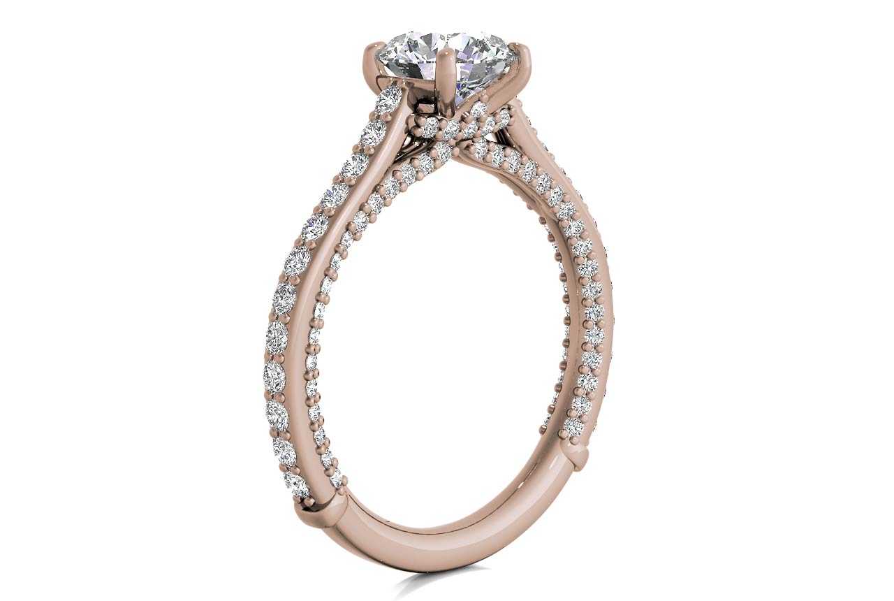 18kt Rose Gold / Round / Front