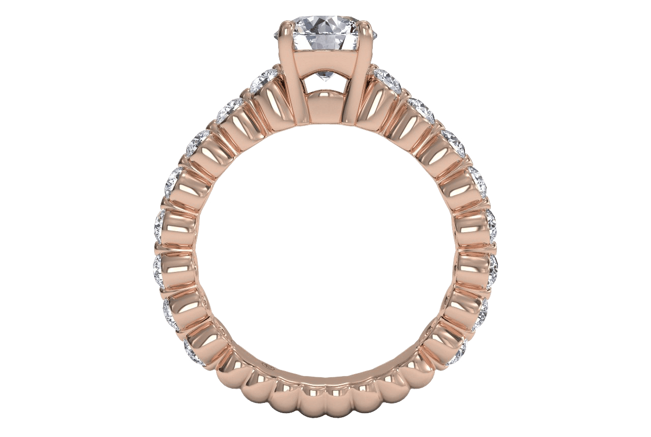 18kt Rose Gold / Round / Front
