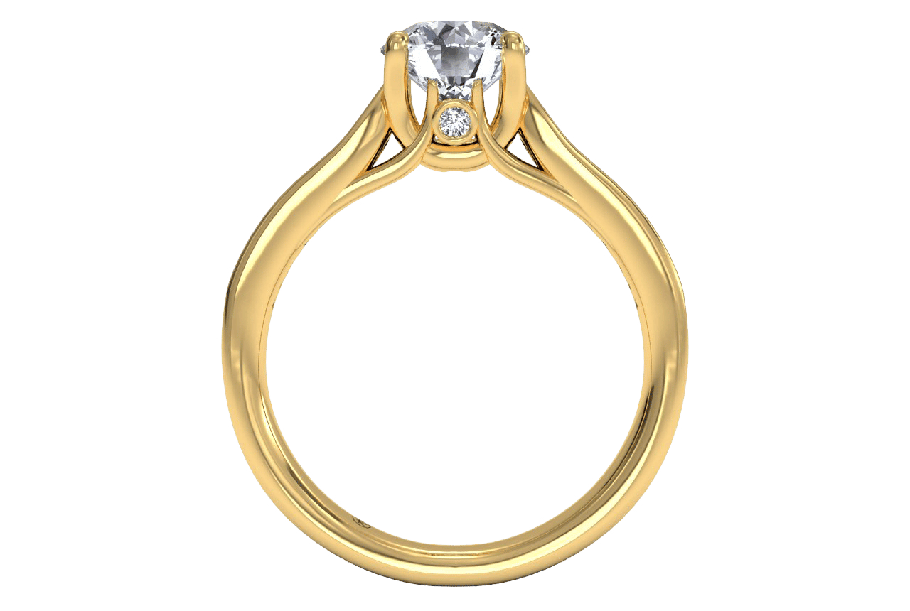 18kt Yellow Gold / Round / Front