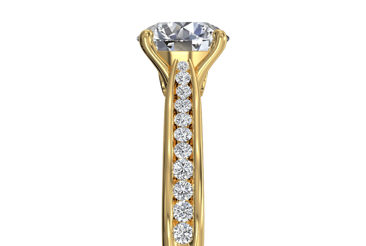 18kt Yellow Gold / Round / Side