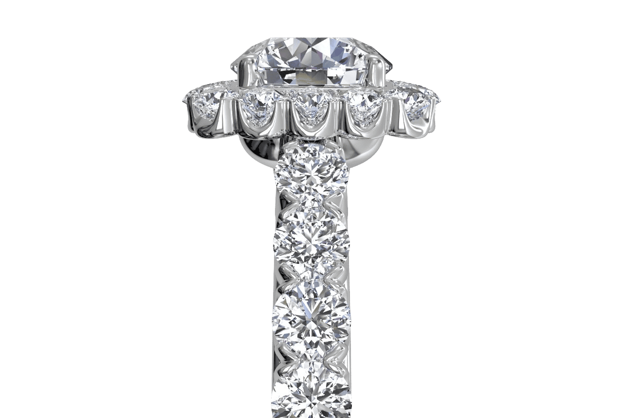 14kt white gold/round/side
