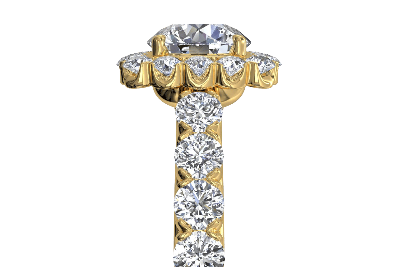 18kt yellow gold/round/side