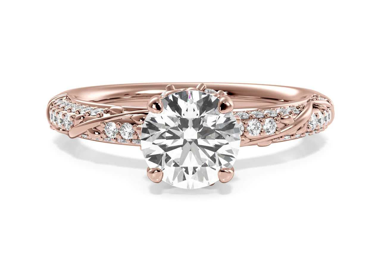 18kt rose gold/round/princess/top sku 1RAZ4716