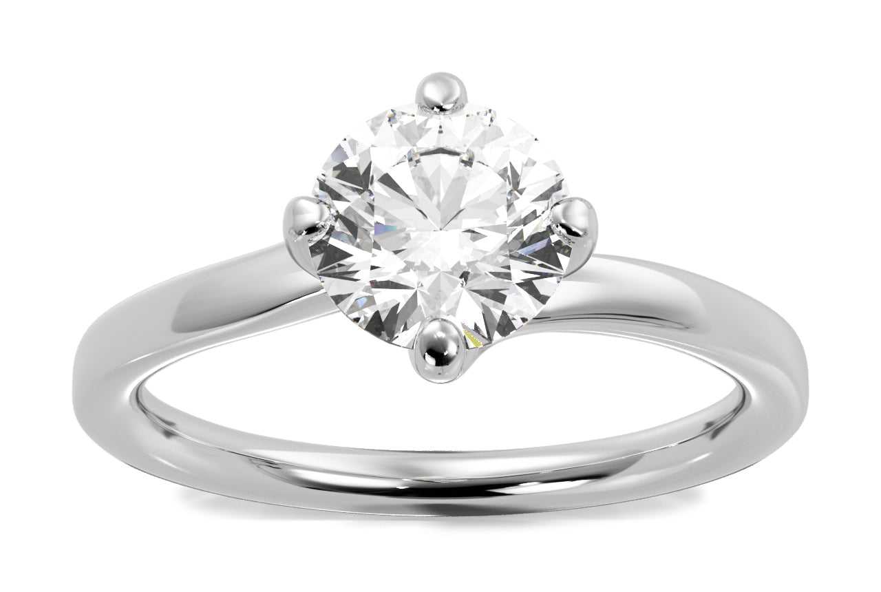 14KT WHITE GOLD/18KT WHITE GOLD/PLATINUM/ROUND/FRONT