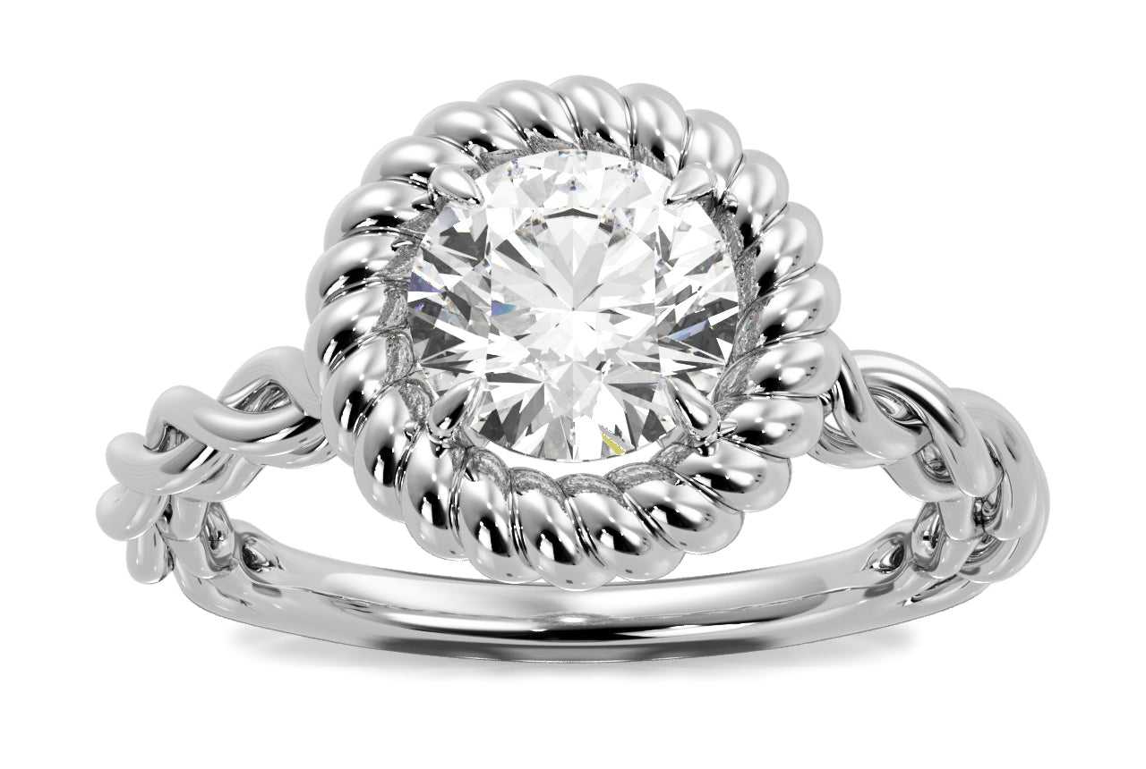 14kt white gold/18kt white gold/platinum/round/front