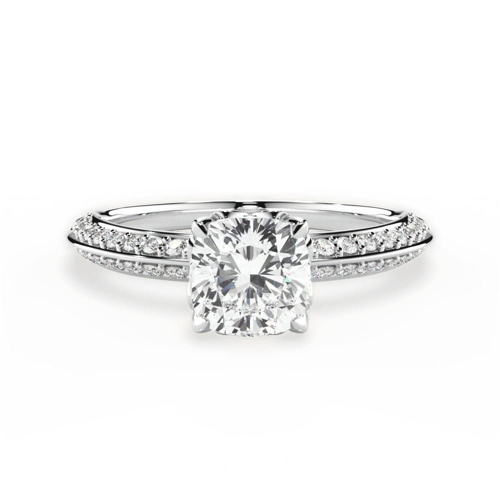 14kt white gold/18kt white gold/platinum/cushion/top