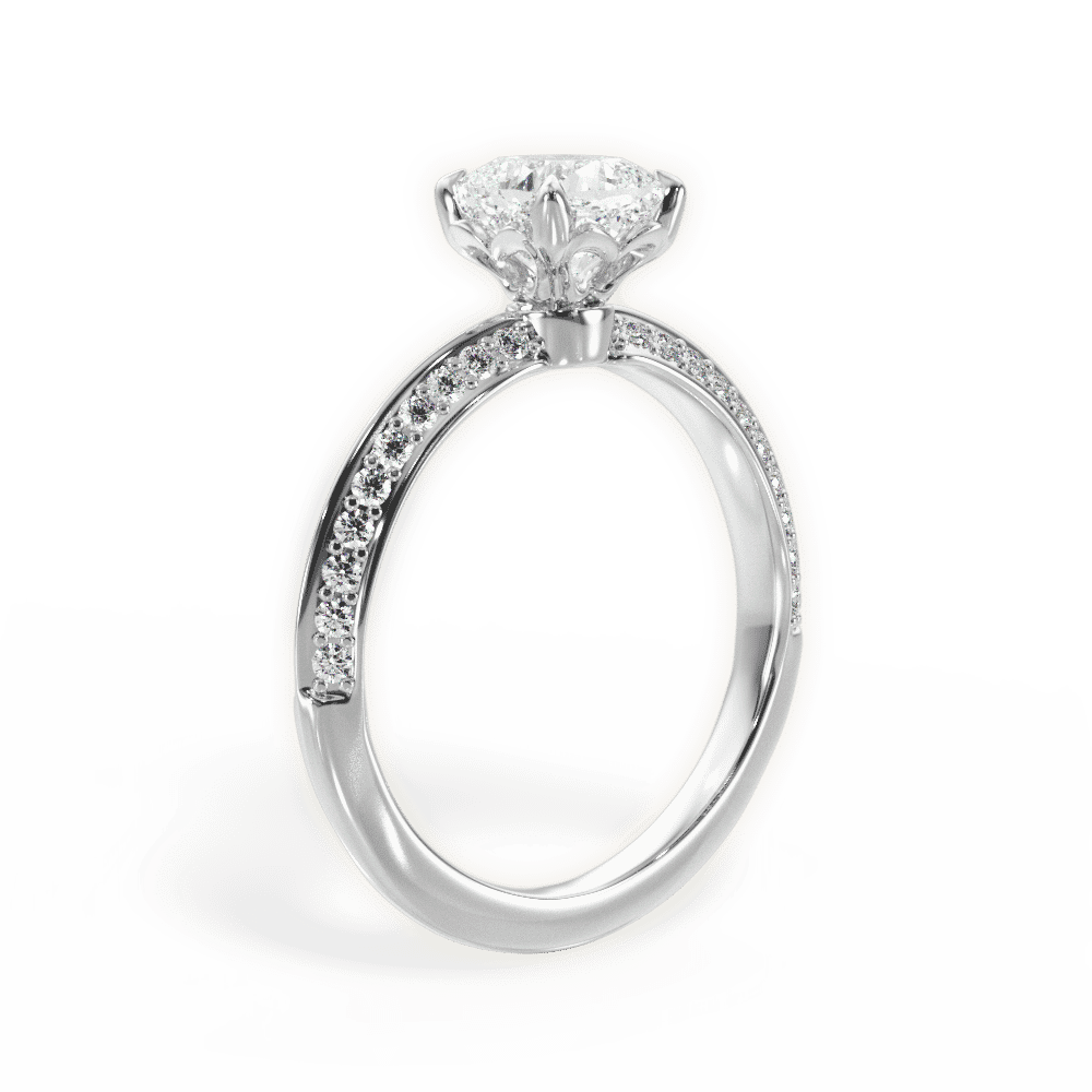 14kt white gold/18kt white gold/platinum/cushion/top