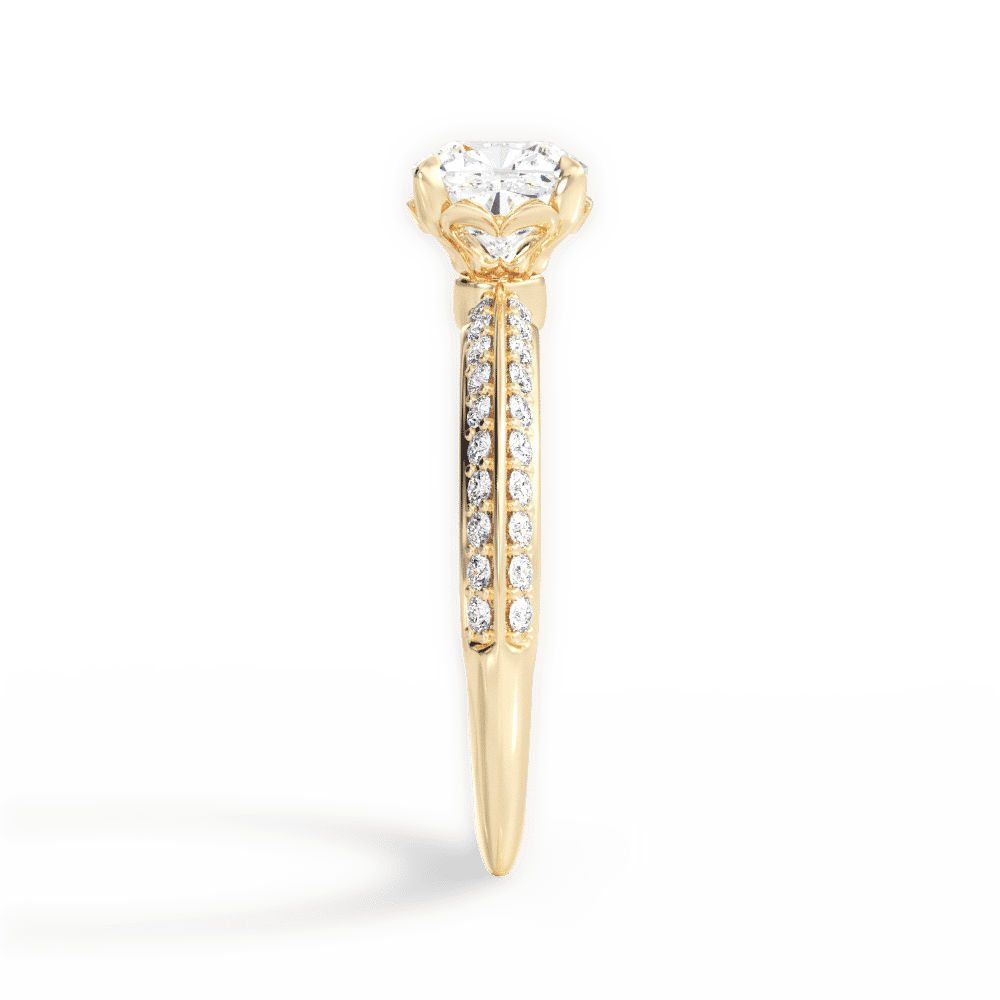 14kt yellow gold/18kt yellow gold/cushion/top